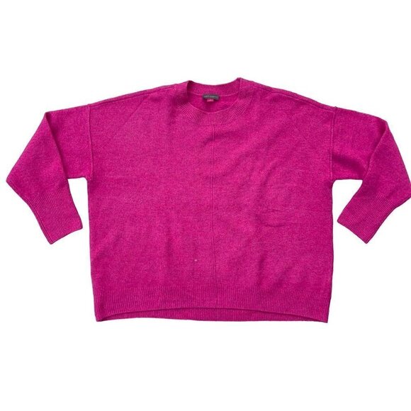 Vince Camuto LARGE Oversized Loose-Fit Cozy Barbie-Pink Sweater w FLAW (Read) - Picture 1 of 7